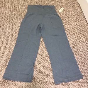 Linen maternity pants